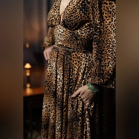 Trashy Diva Leopard-Print Maxi Gene Dress in Tan and Brown - Picture 5 of 9